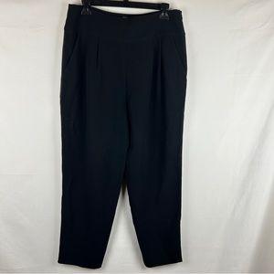 DVF black side strap relaxed ankle pants size 10